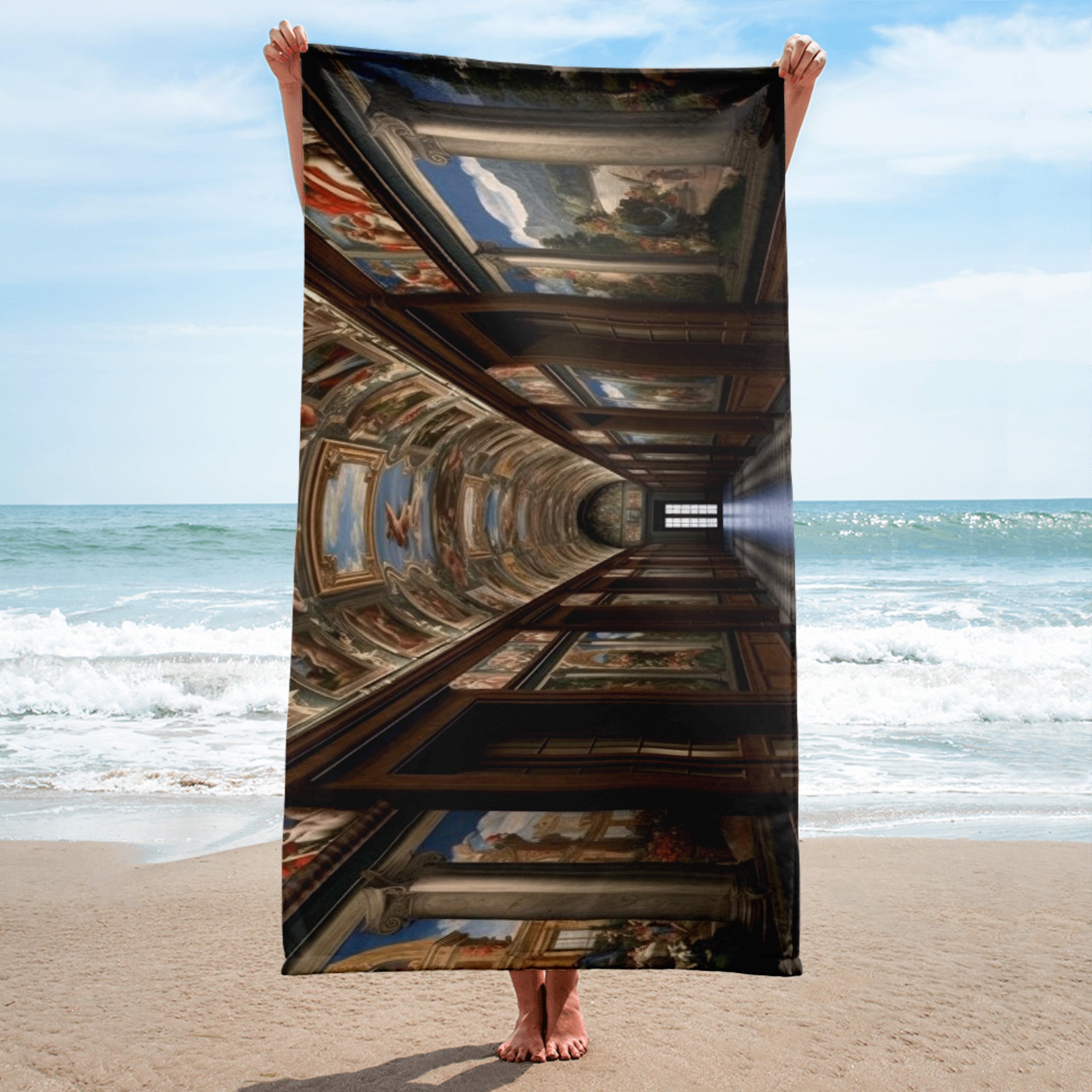 The Uffizi Gallery Italy Beach Towel by Visual Verse - Image 2