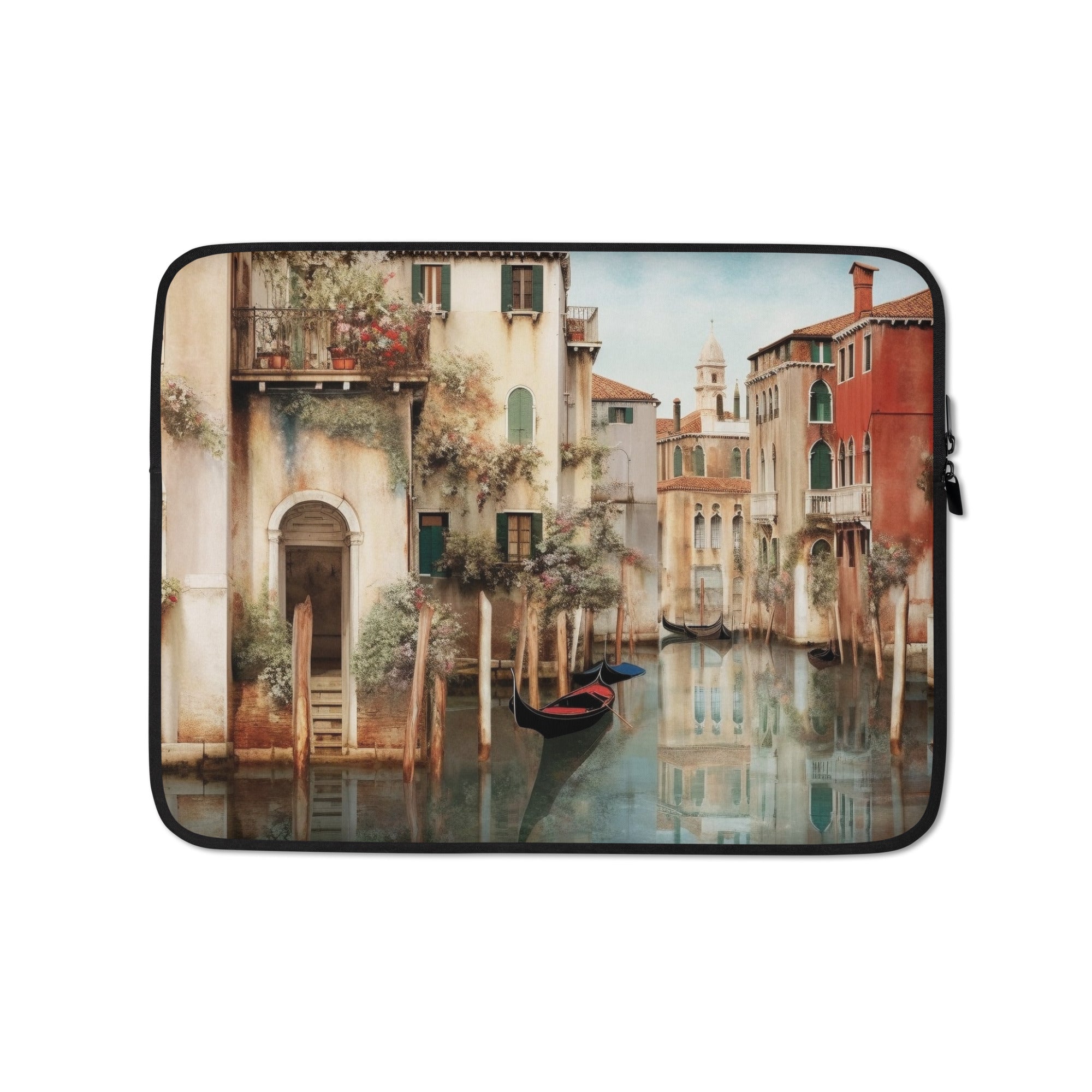 The Venice Canals Italy Laptop Sleeve by Visual Verse - Image 2