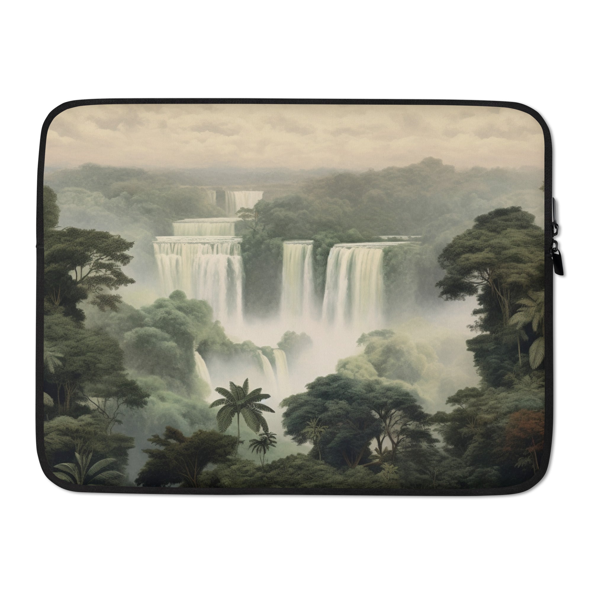 The Victoria Falls Zambia-Zimbabwe Laptop Sleeve by Visual Verse - Image 1