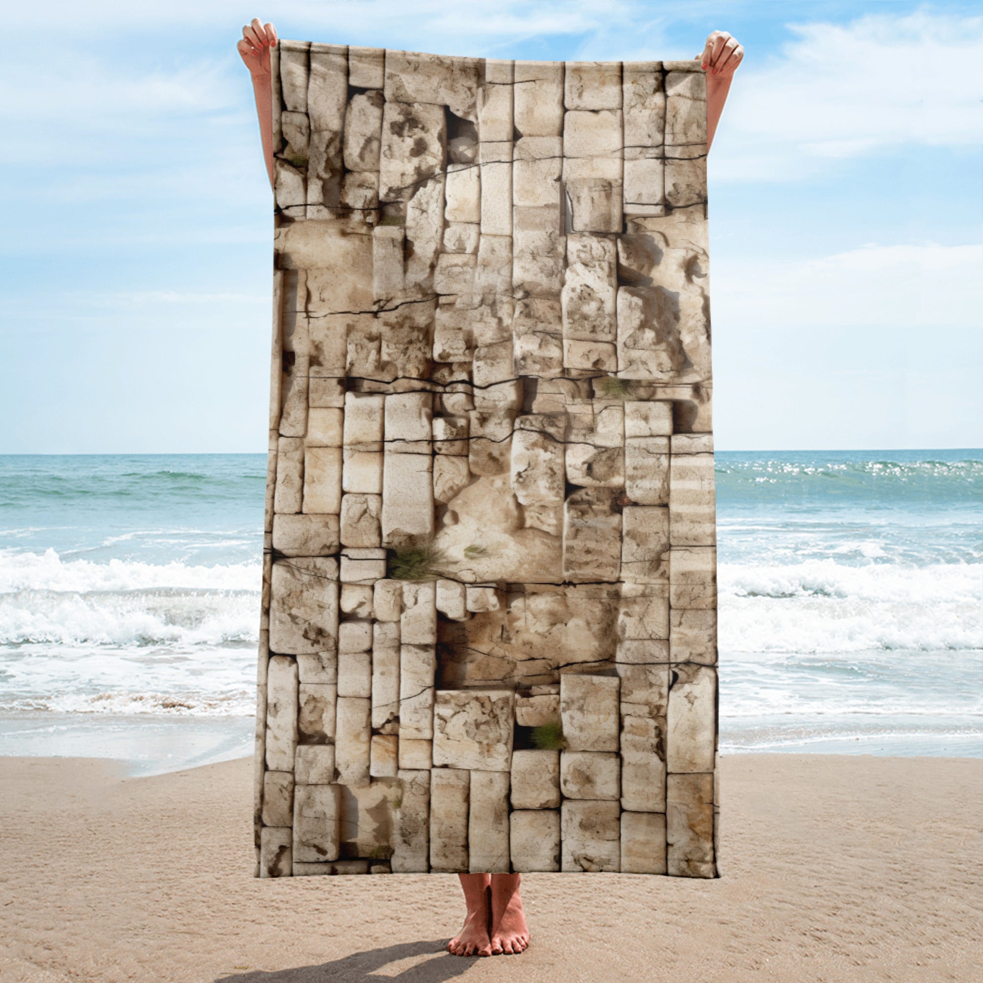 The Wailing Wall Israel Beach Towel by Visual Verse - Image 2