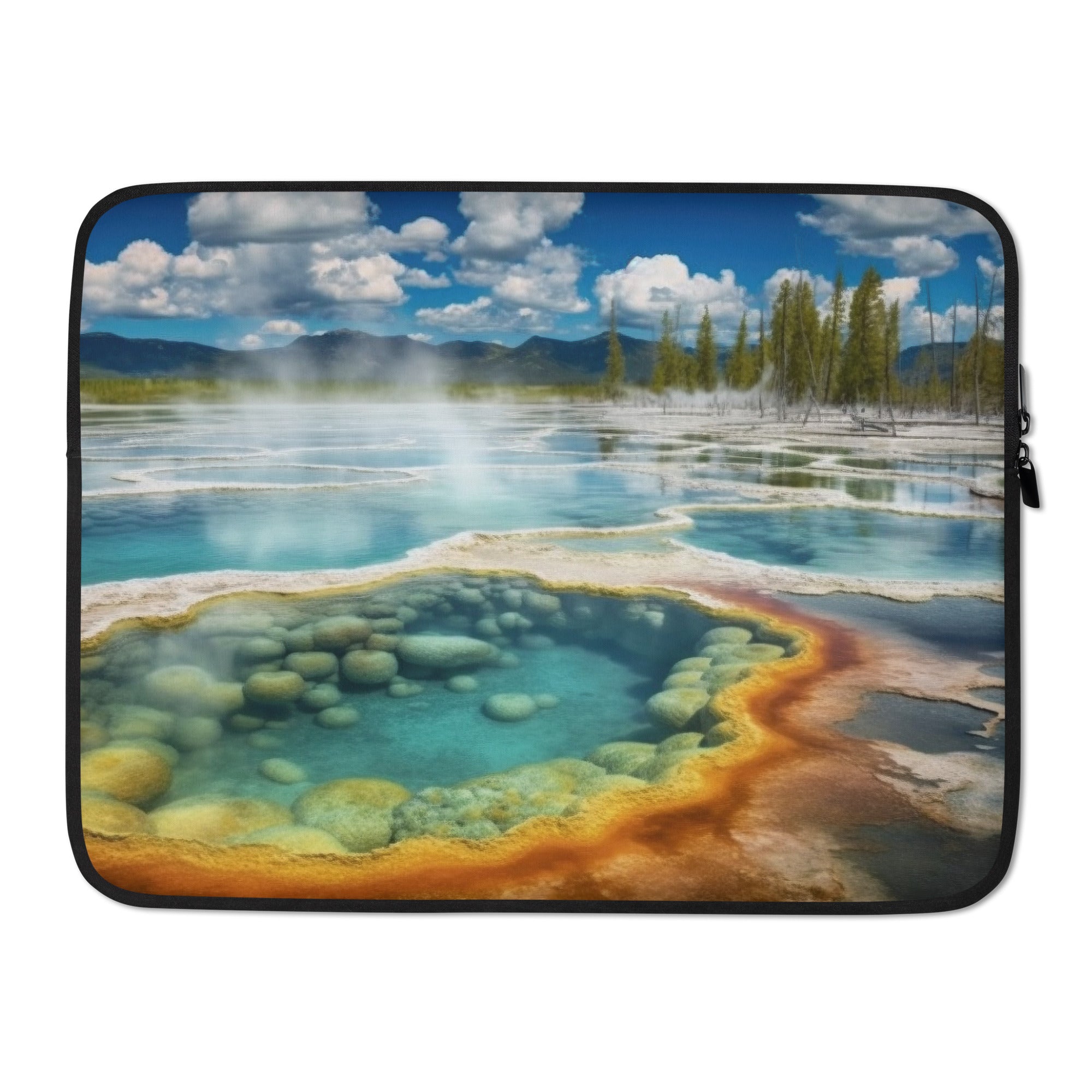 The Yellowstone Caldera USA Laptop Sleeve by Visual Verse - Image 1