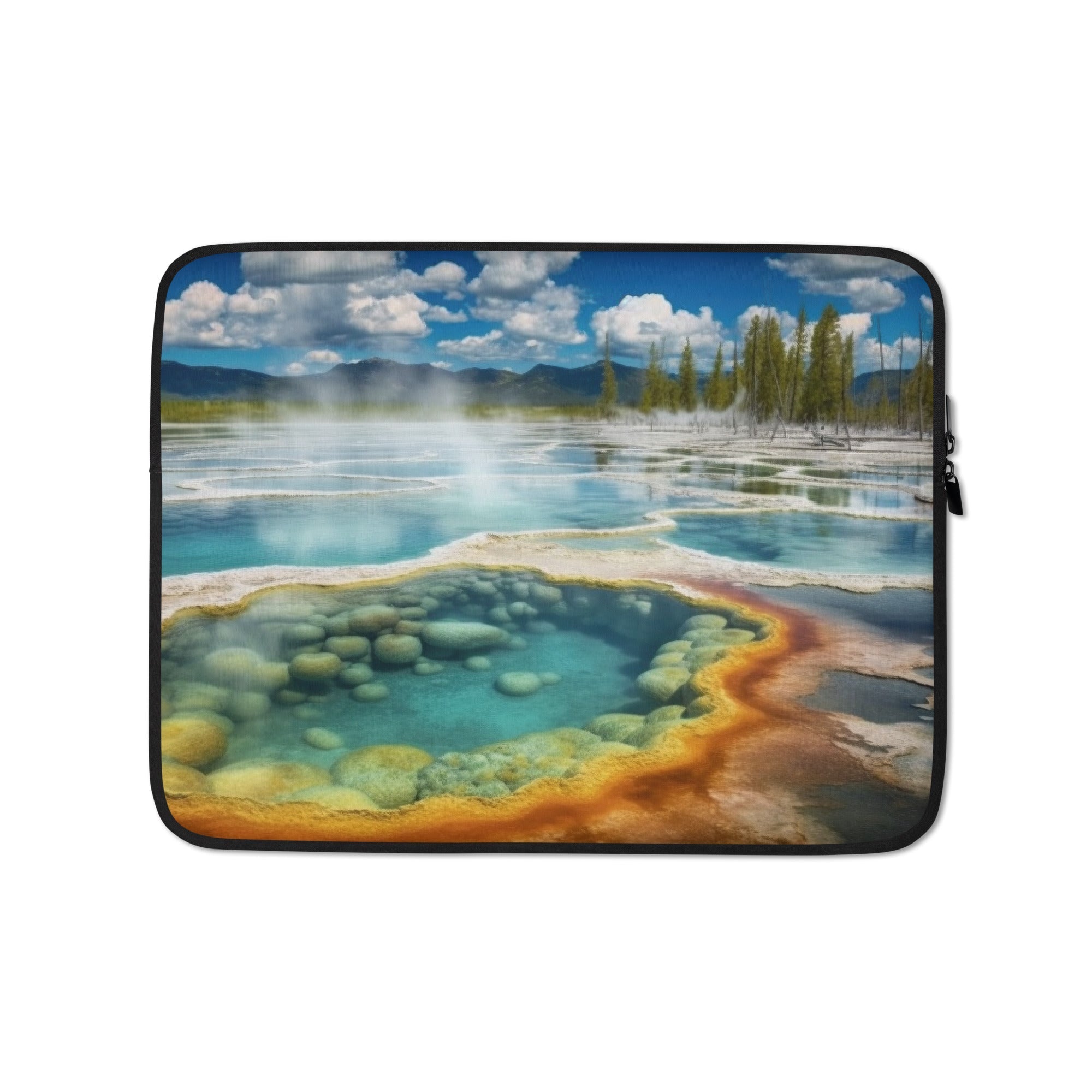 The Yellowstone Caldera USA Laptop Sleeve by Visual Verse - Image 2