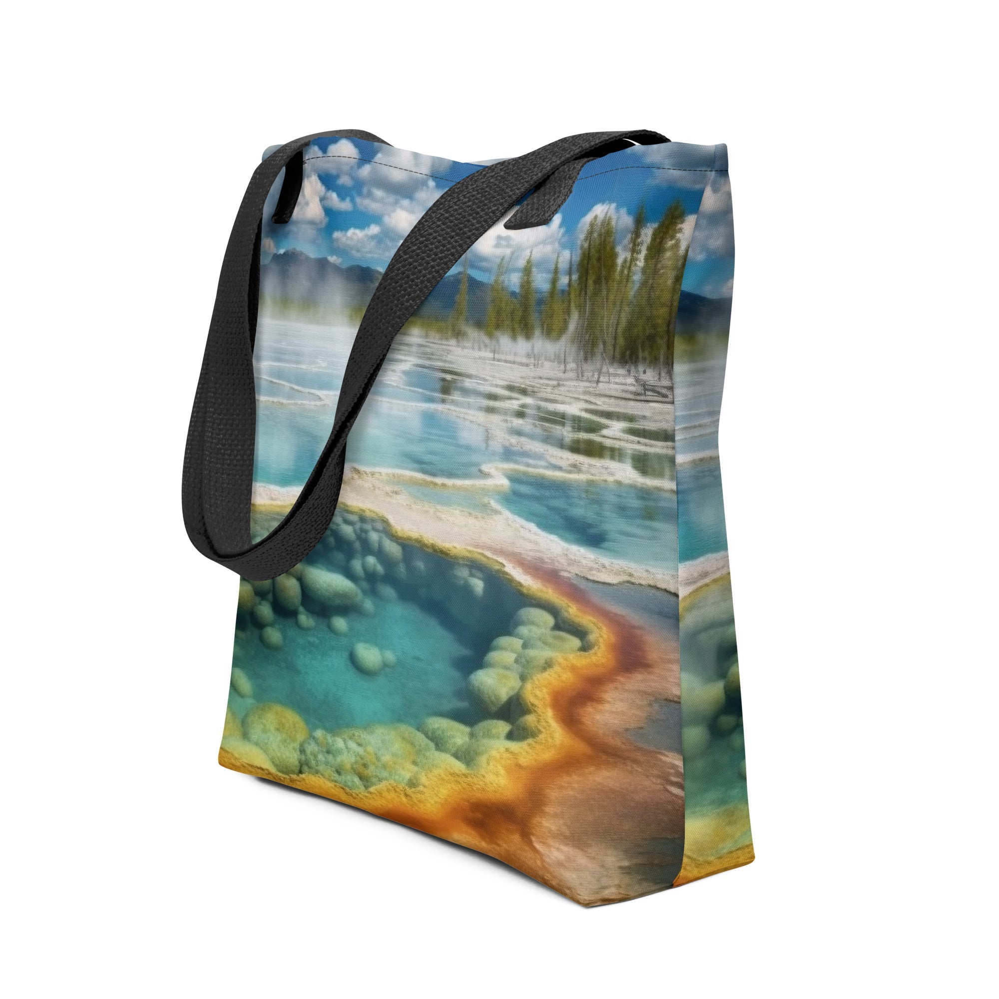 The Yellowstone Caldera USA Tote Bag by Visual Verse - Image 1