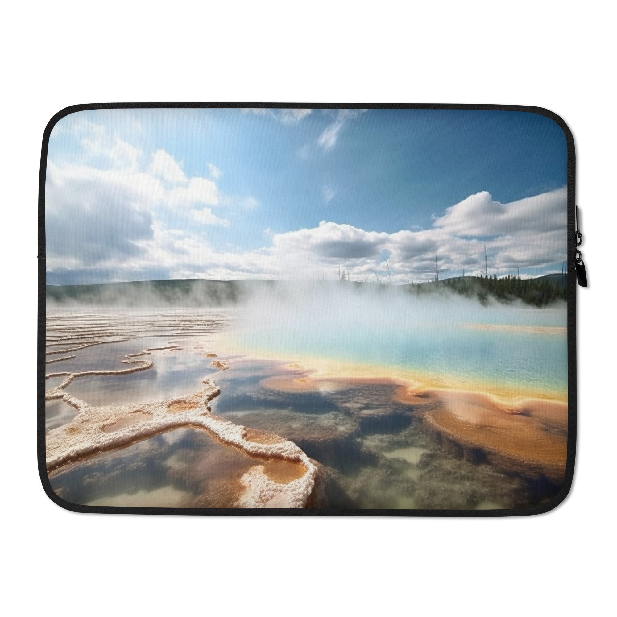 The Yellowstone National Park USA Laptop Sleeve by Visual Verse - Image 1