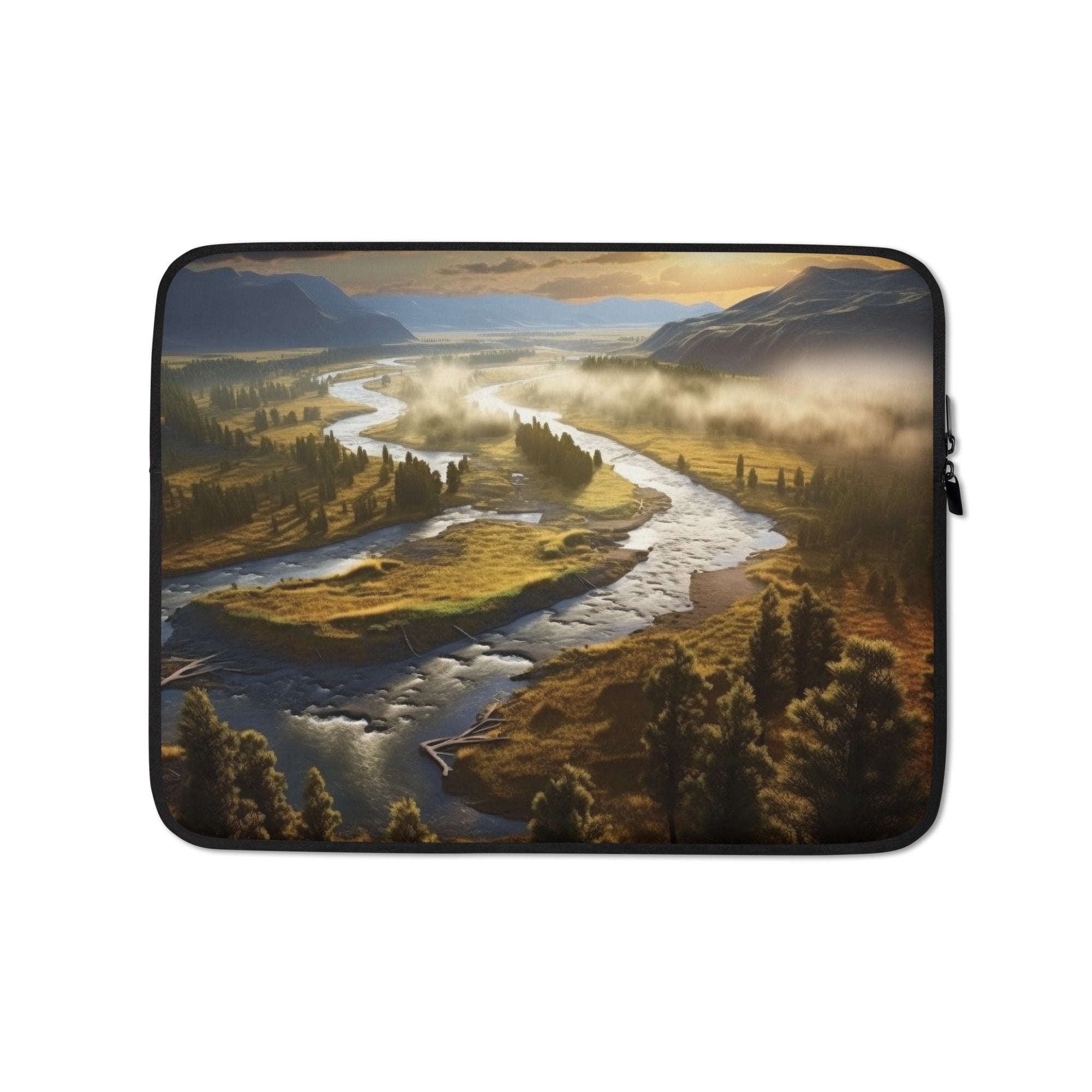 The Yellowstone River USA Laptop Sleeve by Visual Verse - Image 2