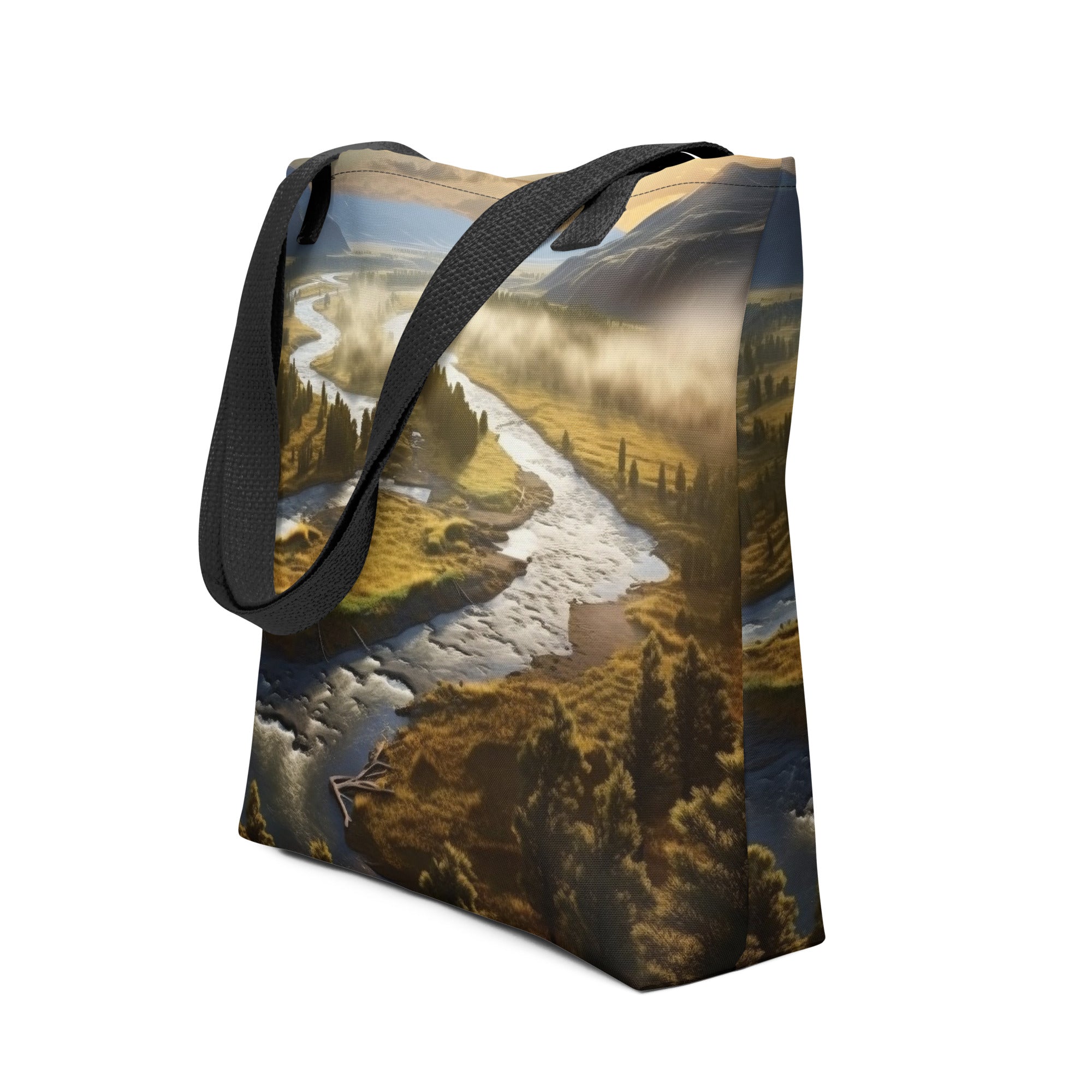 The Yellowstone River USA Tote Bag by Visual Verse - Image 1