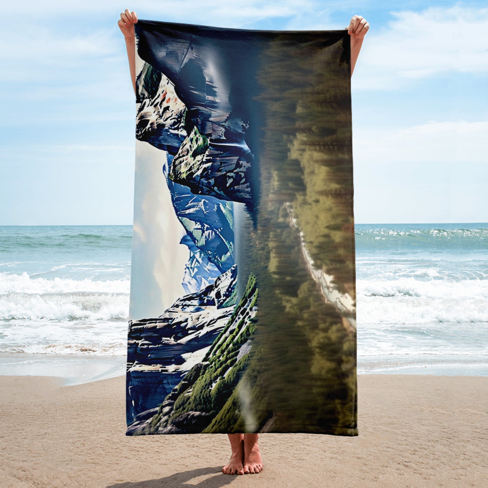 The Yosemite National Park USA Beach Towel by Visual Verse - Image 2