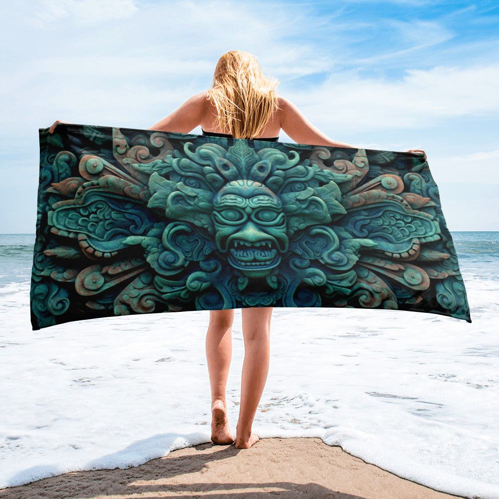 The Yucatan Peninsula Mexico Beach Towel by Visual Verse - Image 1