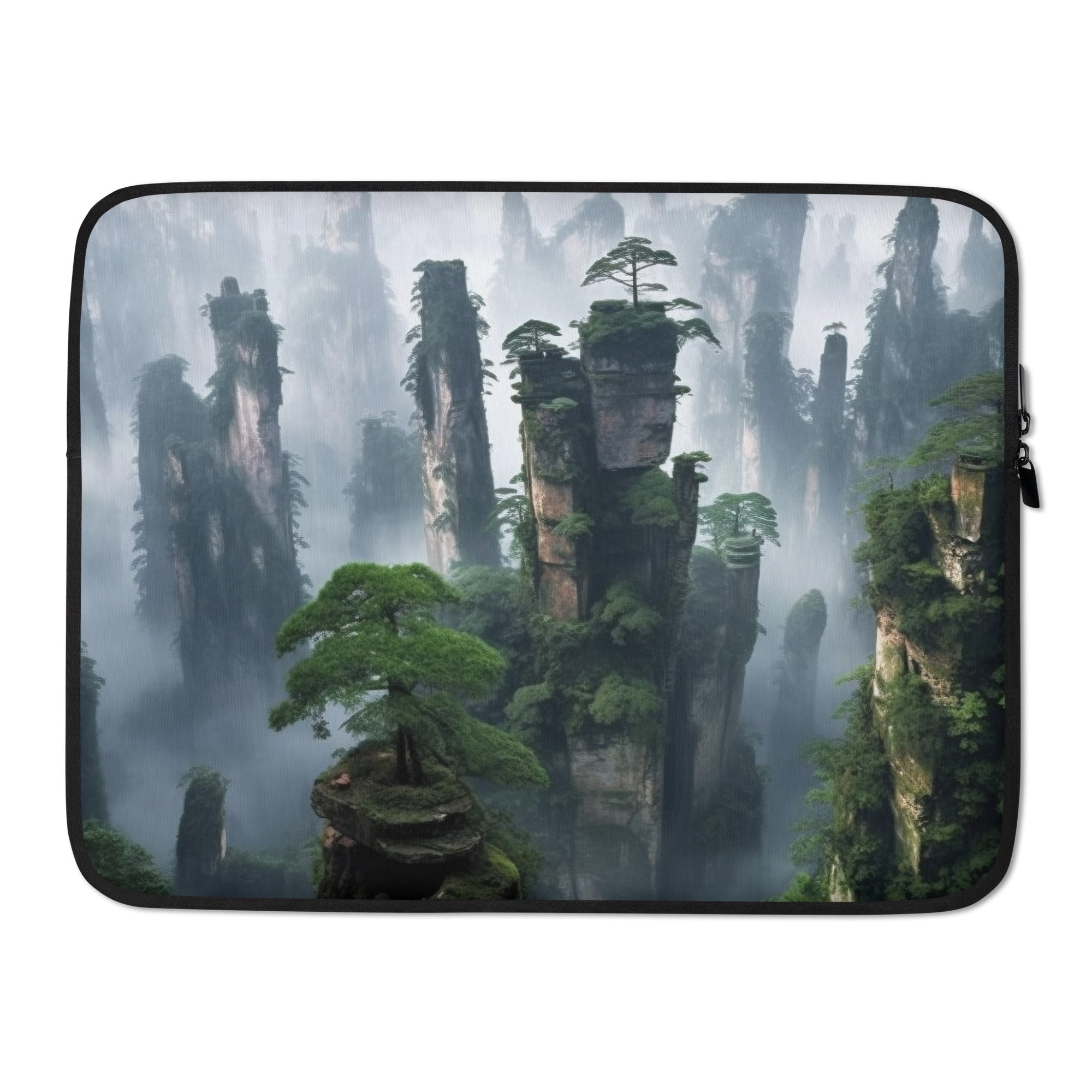 The Zhangjiajie National Forest Park China Laptop Sleeve by Visual Verse - Image 1