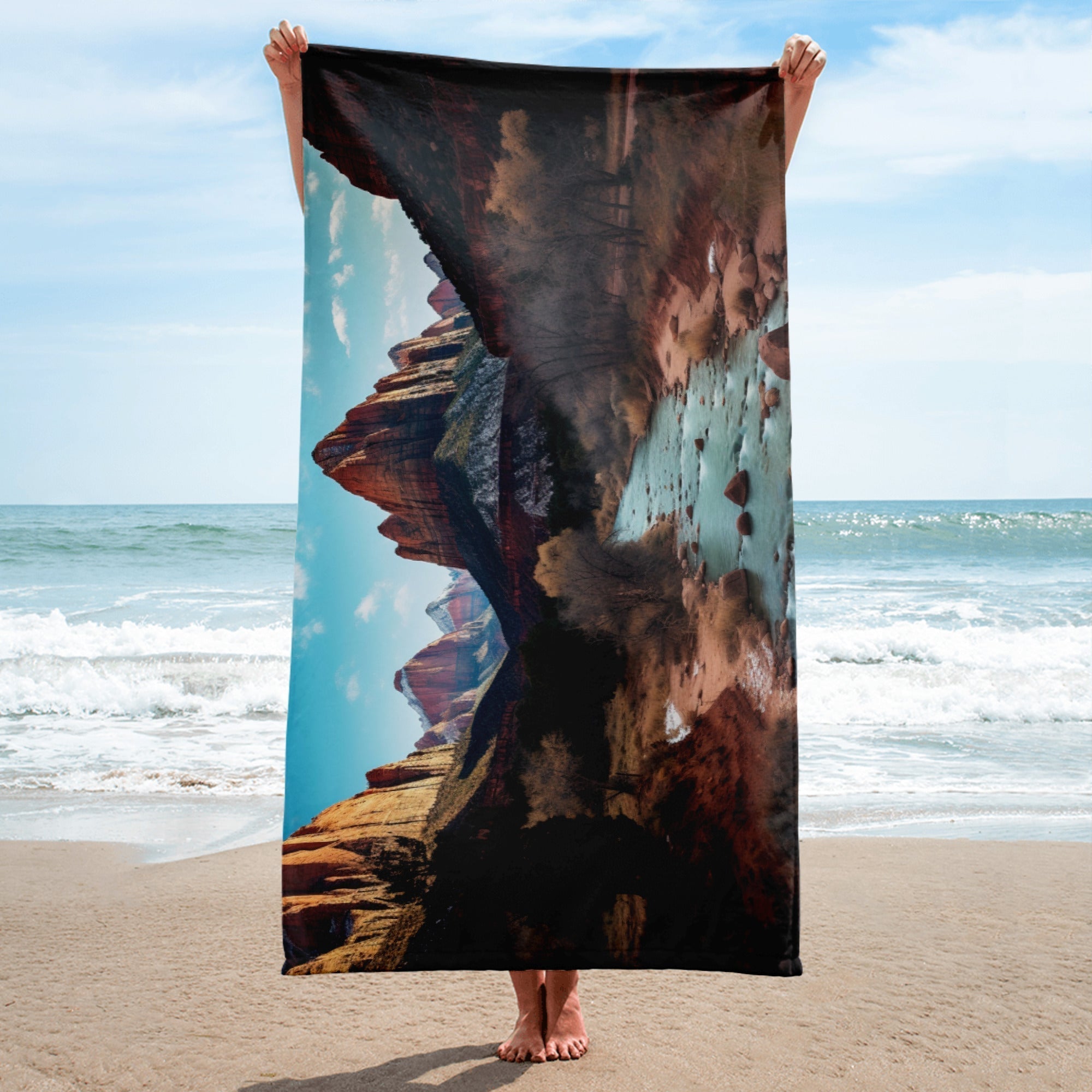 The Zion National Park USA Beach Towel by Visual Verse - Image 2