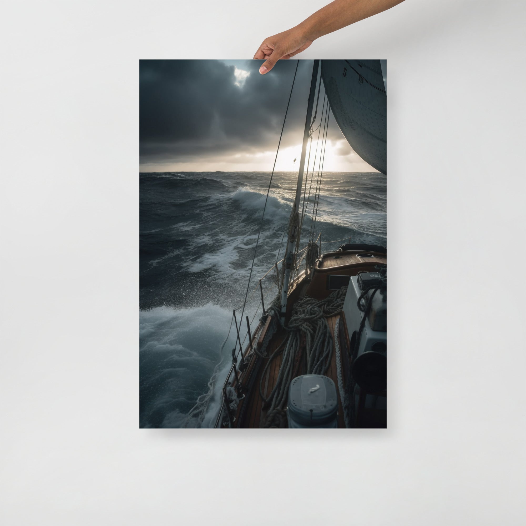 Thrilling Sailing Adventure Art Poster by Visual Verse - Image 1