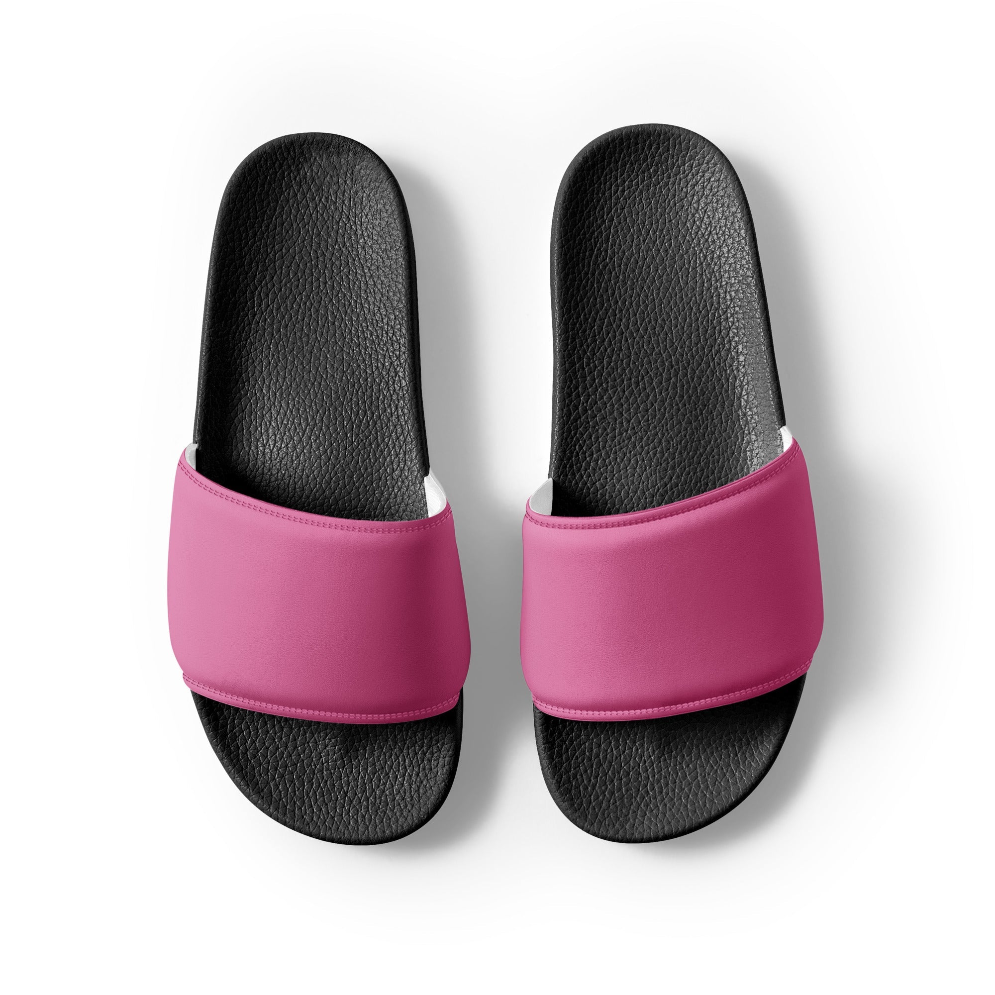 Thulian Pink Color Men's Slides by Visual Verse - Image 2