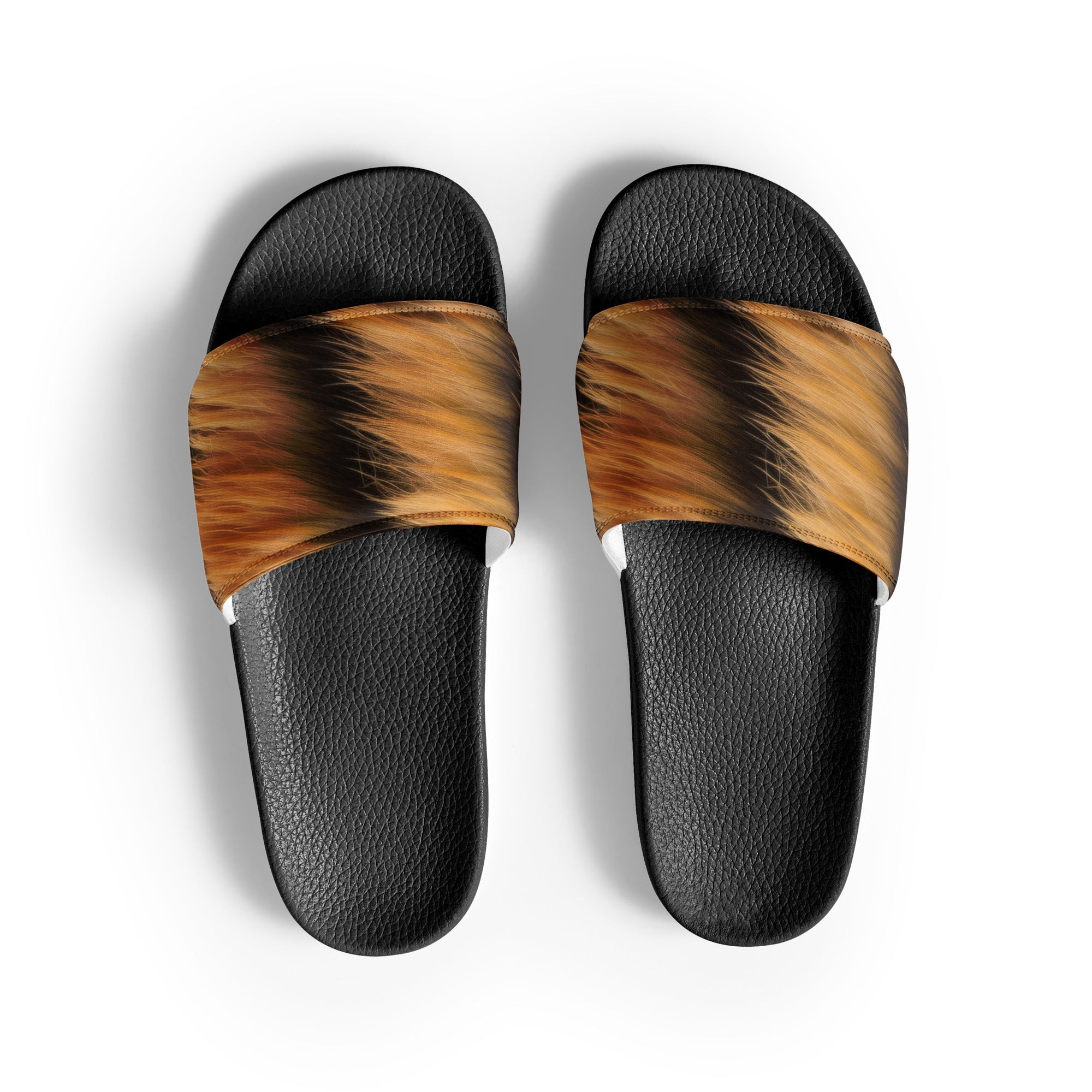 Tiger Fur Men's Slides by Visual Verse - Image 1