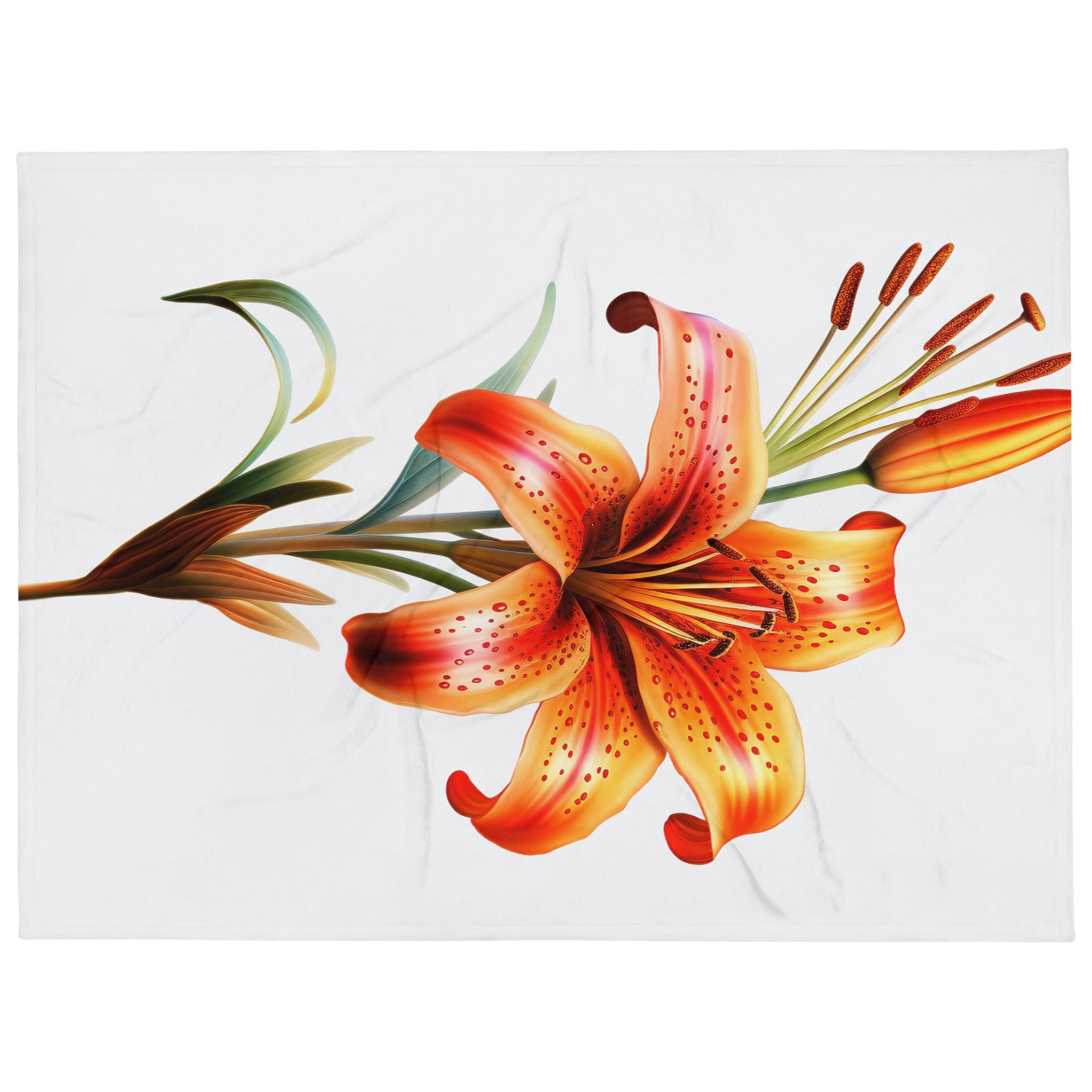 Tiger Lily Flower Blanket by Visual Verse - Image 1