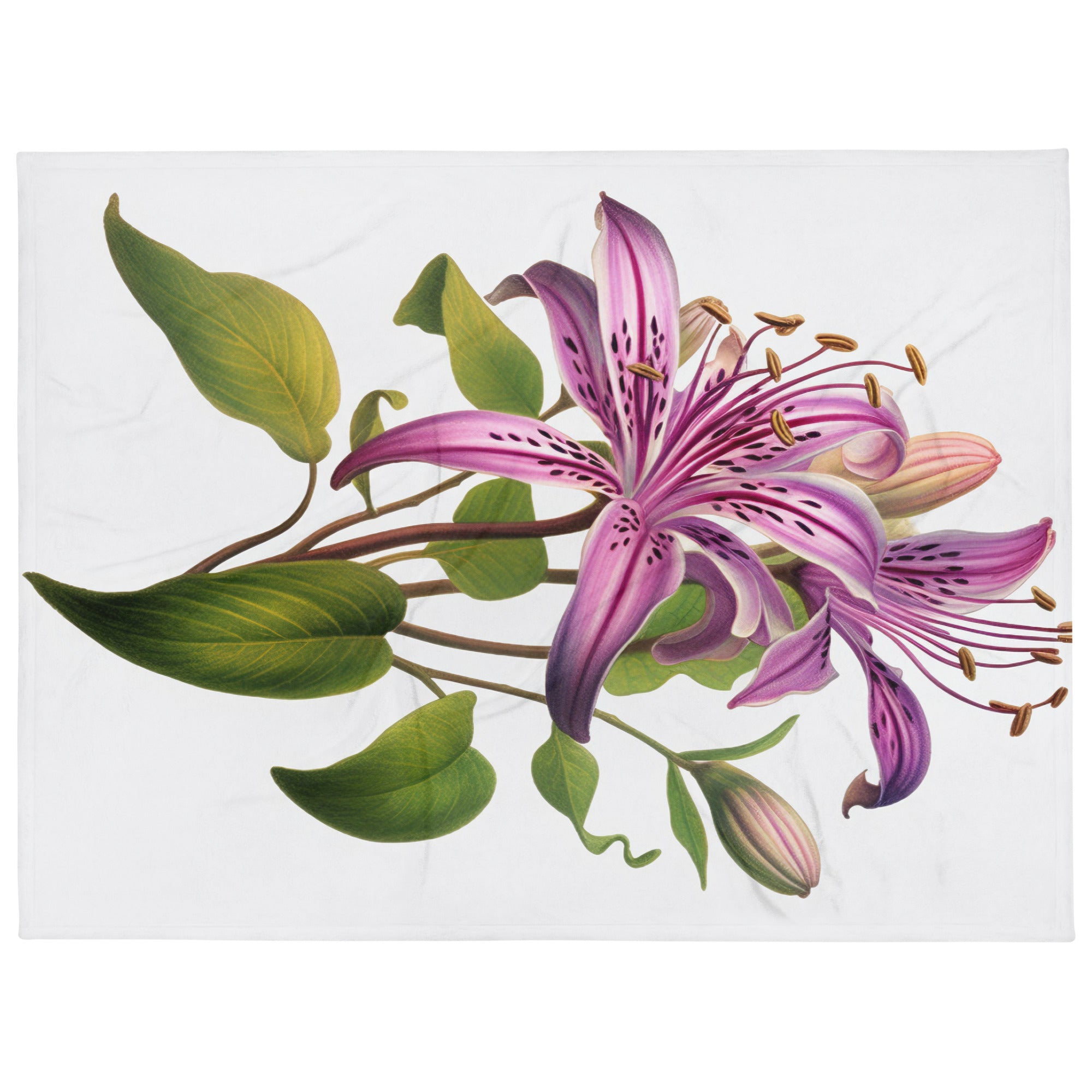 Toad Lily Flower Blanket by Visual Verse - Image 1