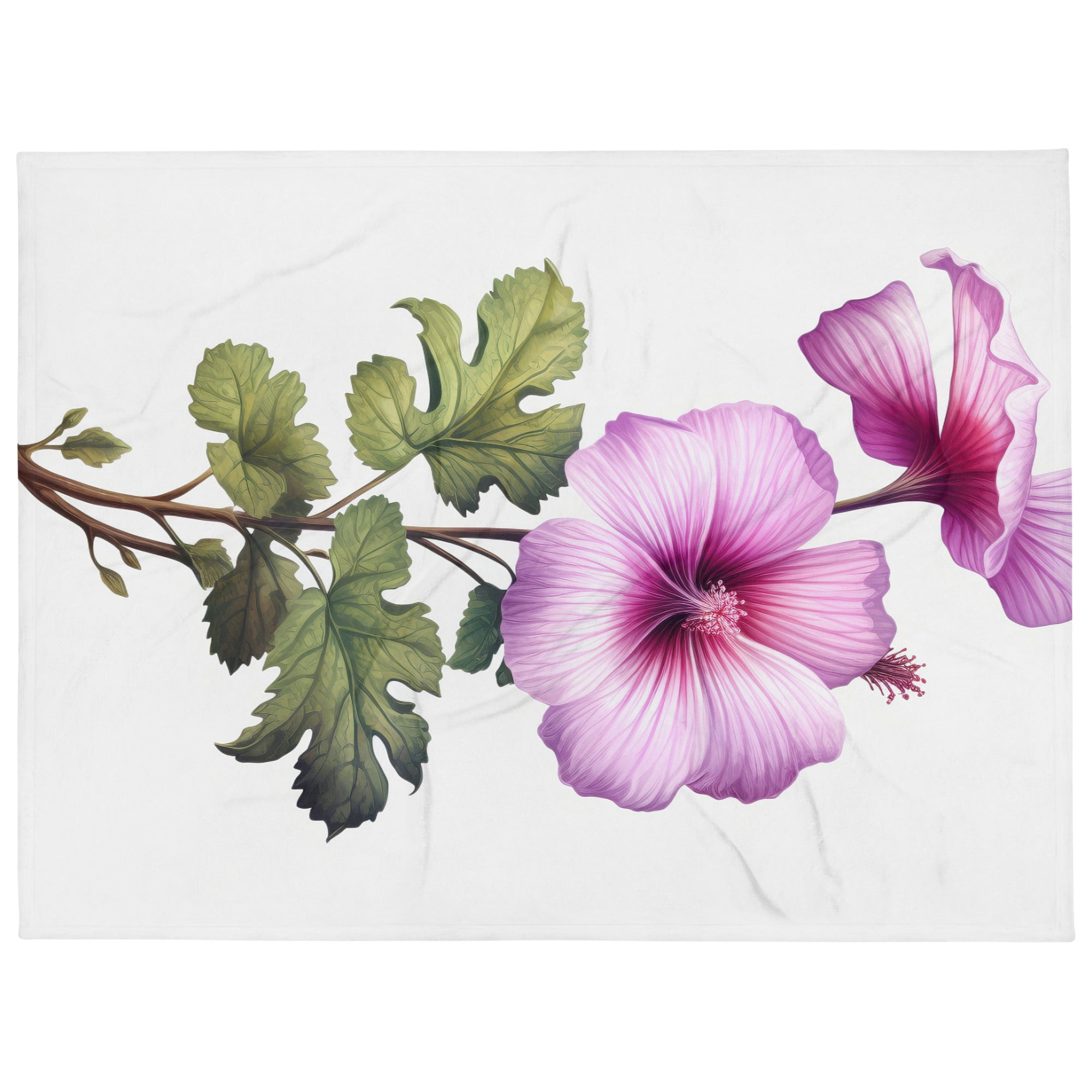 Tree Mallow Flower Blanket by Visual Verse - Image 1