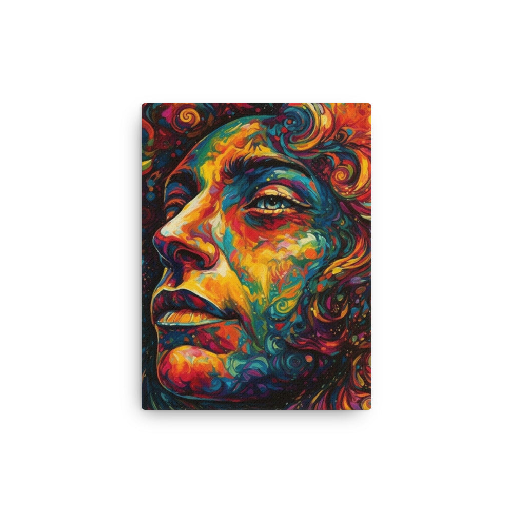 Trippy Statue Head Art Canvas by Visual Verse - Image 2