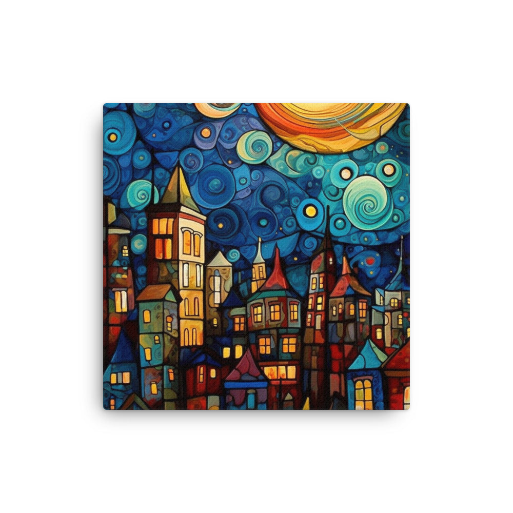 Trippy Surreal Cityscape Canvas Print by Visual Verse - Image 3