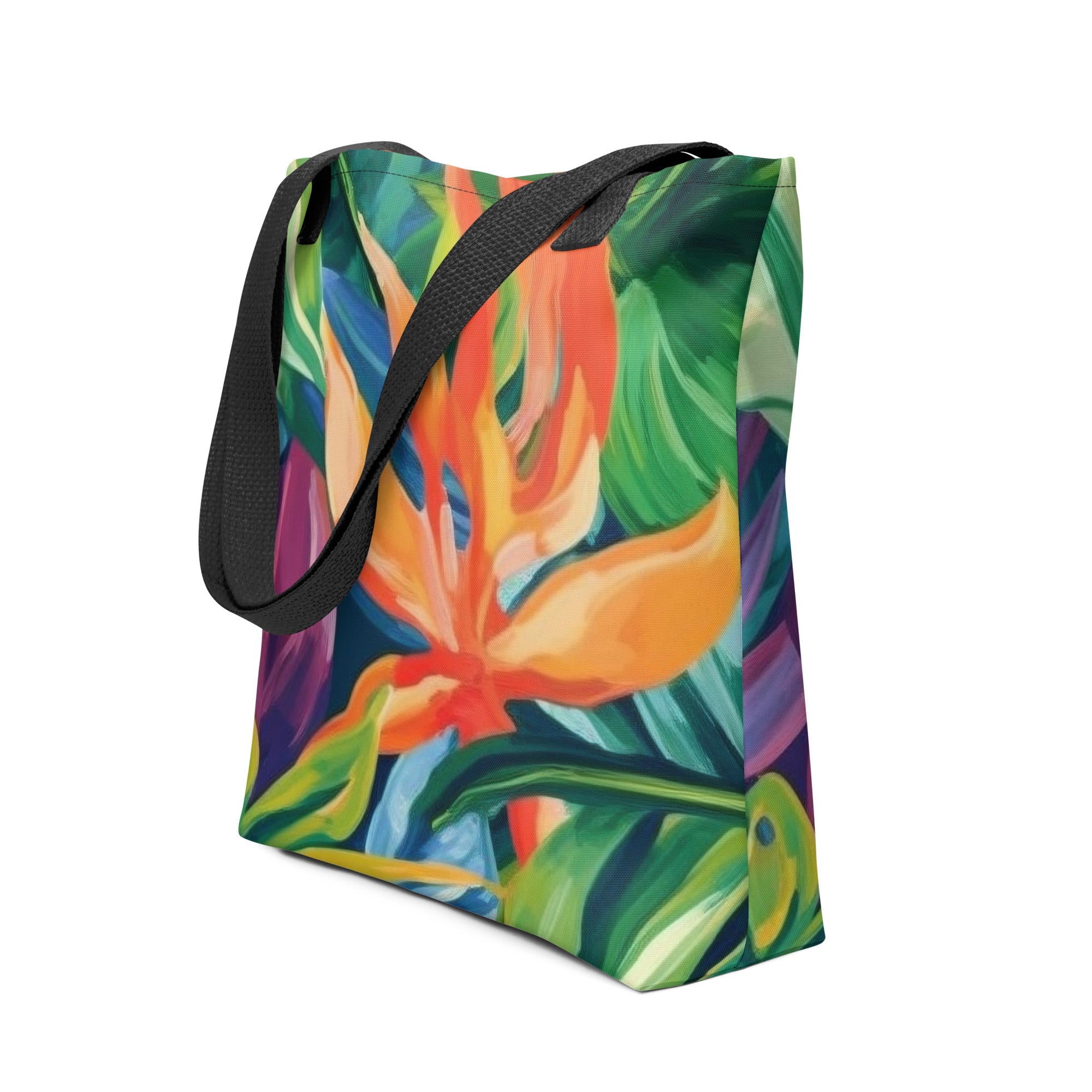 Tropical Plants Print Tote Bag by Visual Verse - Image 1