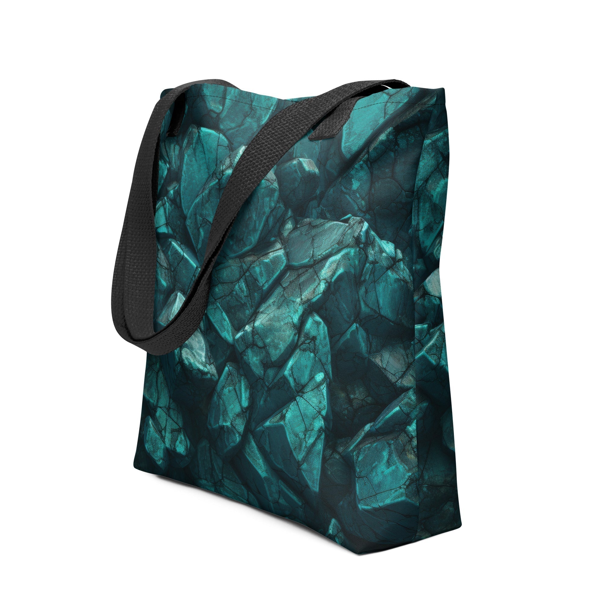 Turquoise Rock Tote Bag by Visual Verse - Image 1