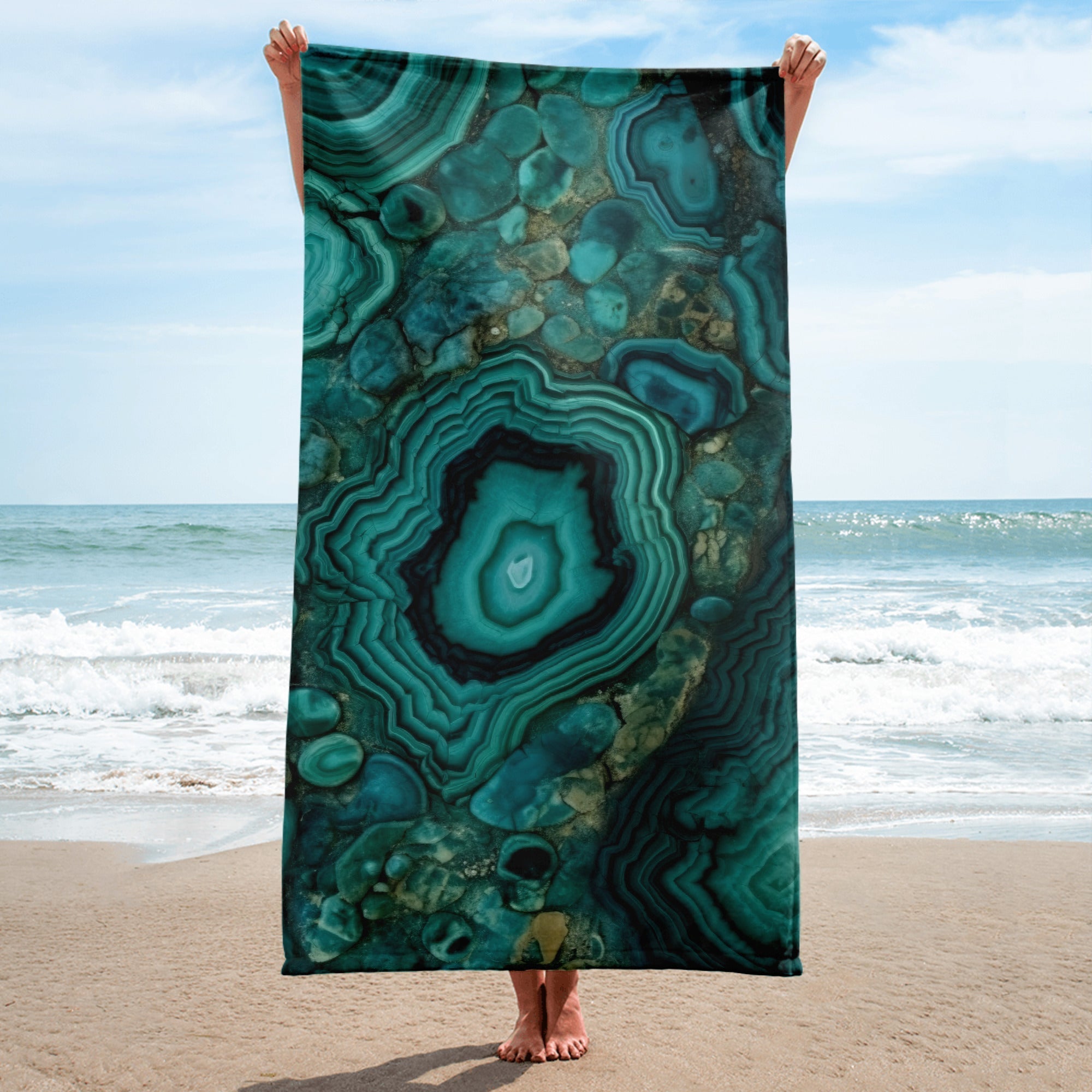 Variscite Rock Beach Towel by Visual Verse - Image 1