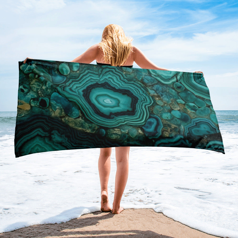 Variscite Rock Beach Towel by Visual Verse - Image 2