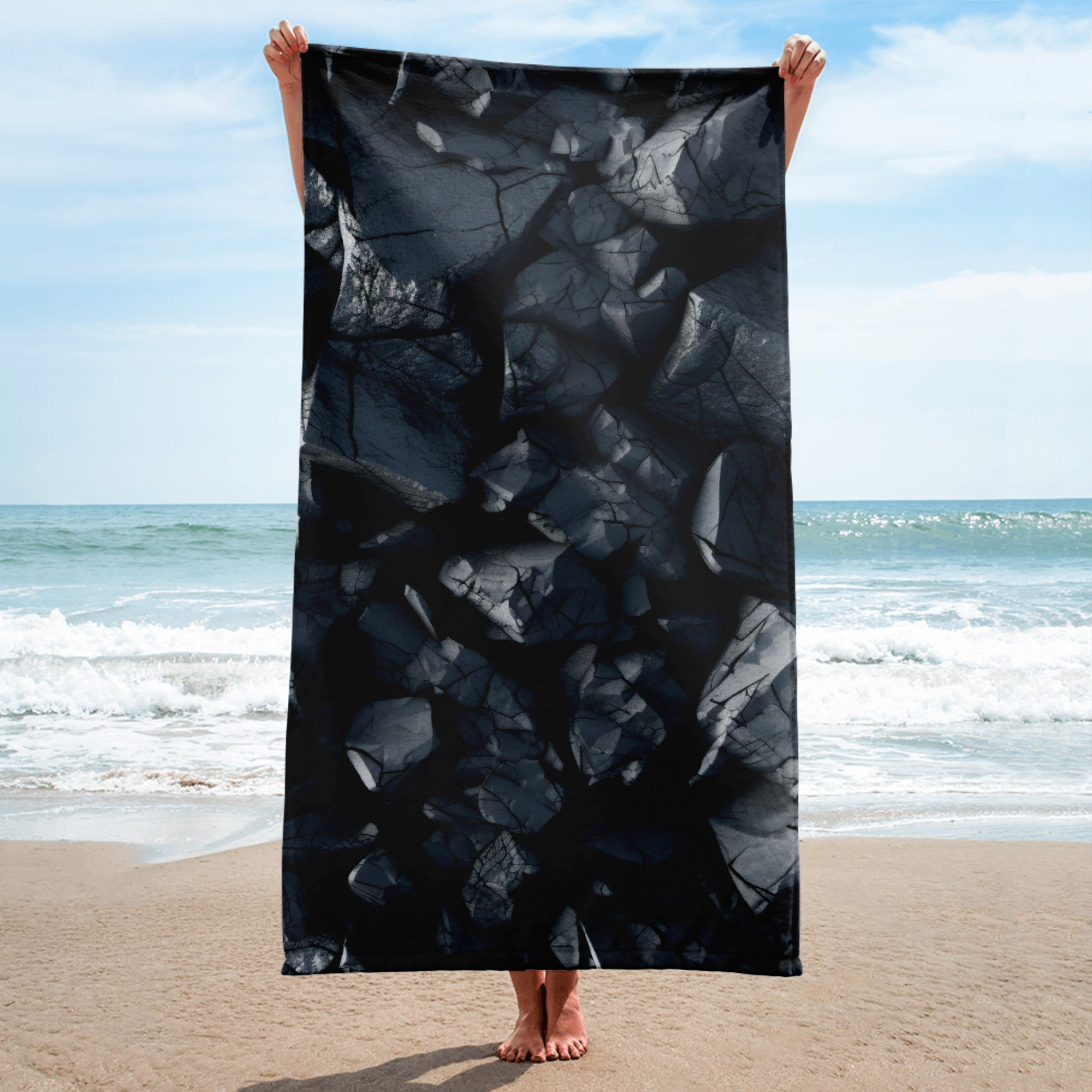 Vibrant Brushstrokes Beach Towel by Visual Verse - Image 1