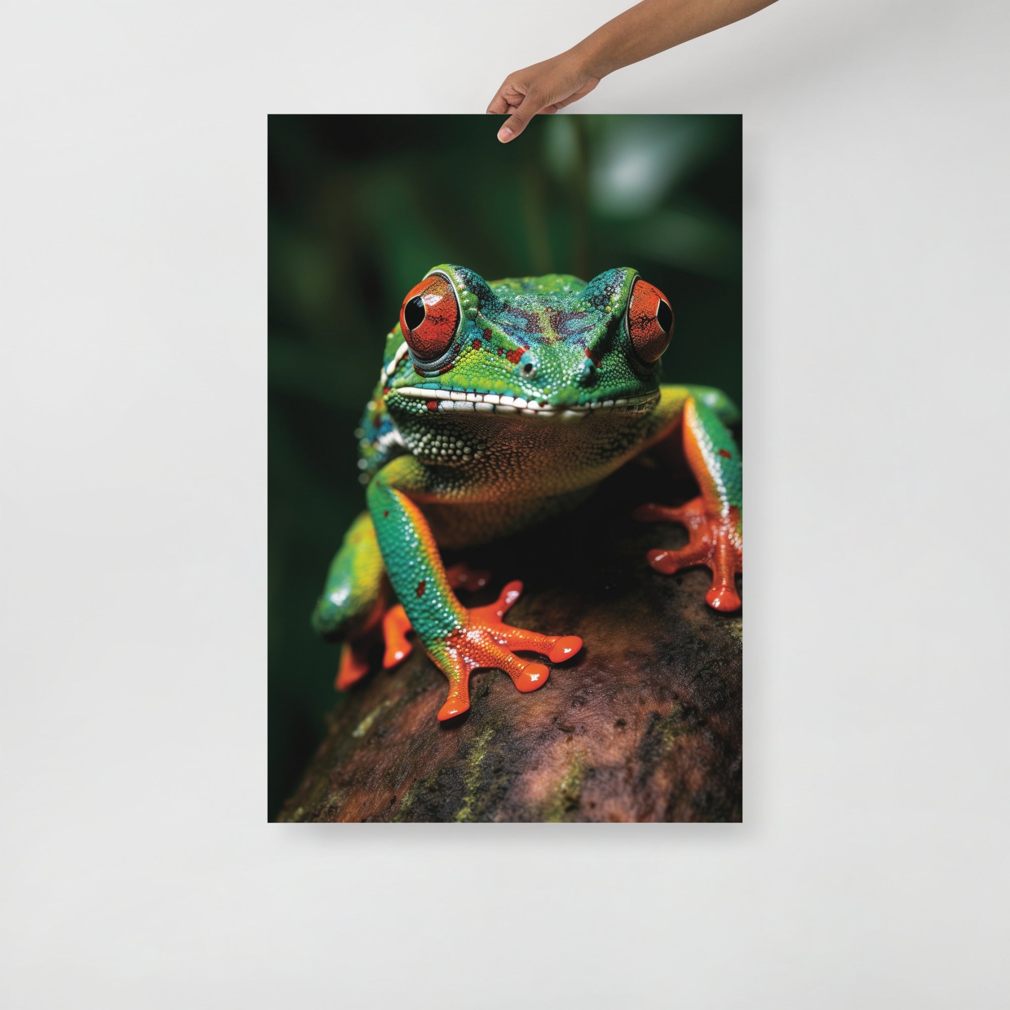 Vibrant Frog Nature Art Poster by Visual Verse - Image 1