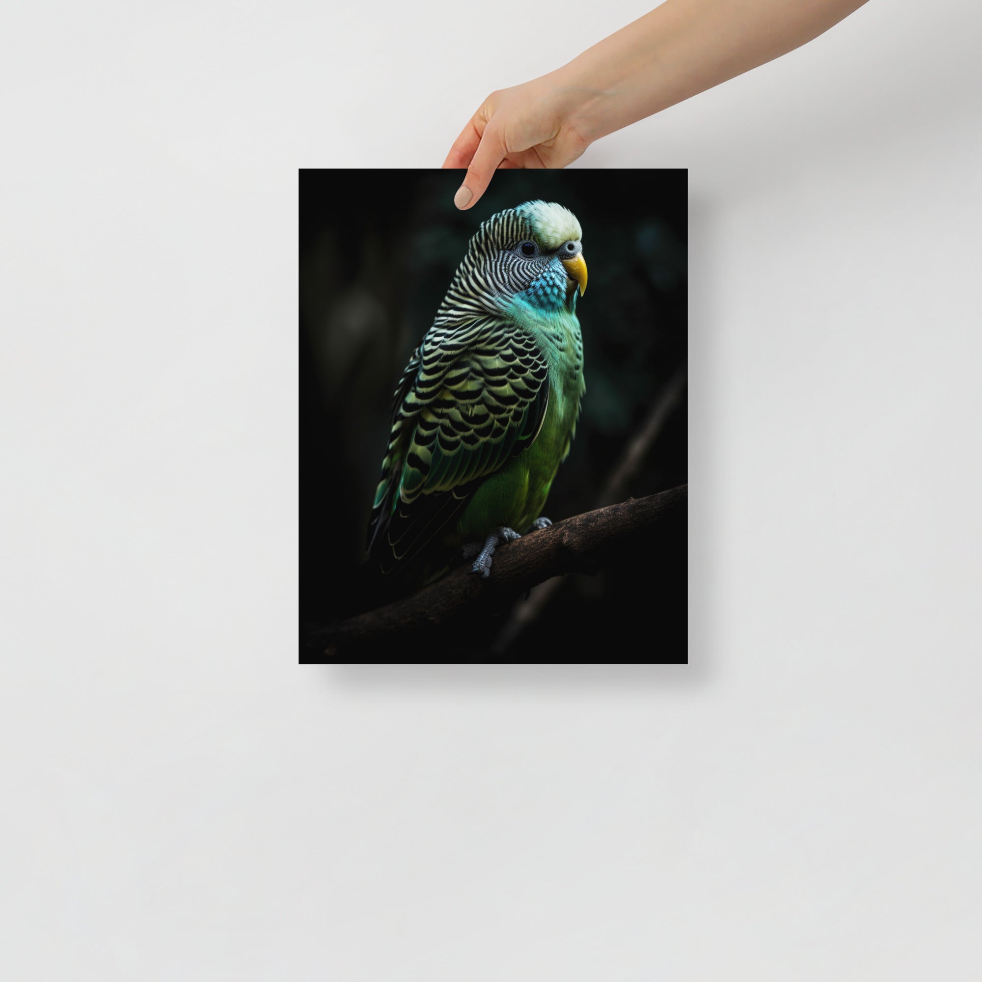 Vibrant Parakeet Paradise Art Poster by Visual Verse - Image 2