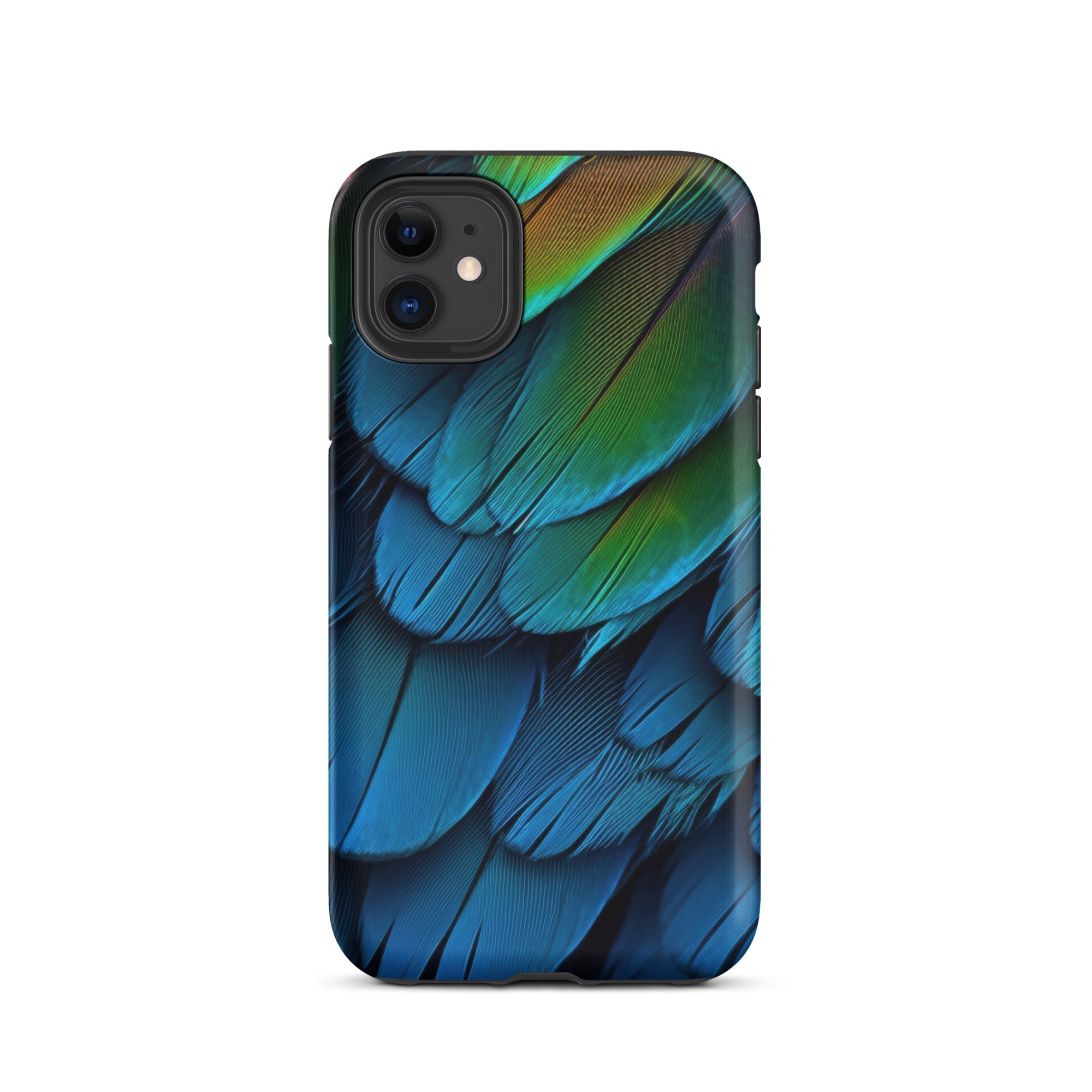 Vibrant Parrot Feather iPhone Case by Visual Verse - Image 2