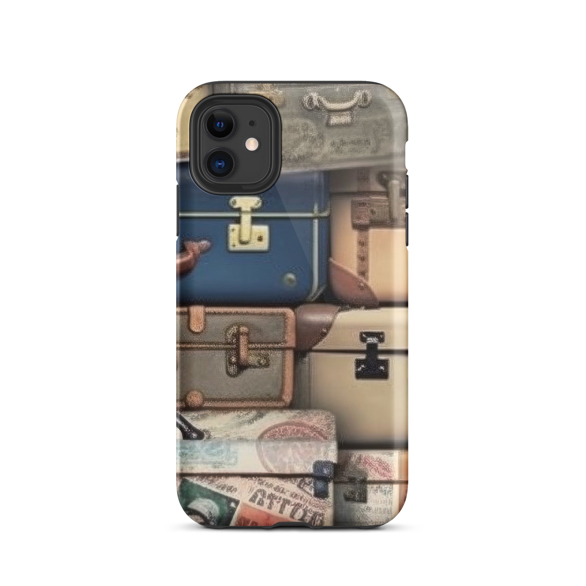 Vintage Suitcases iPhone Case - Repeating Pattern by Visual Verse - Image 1