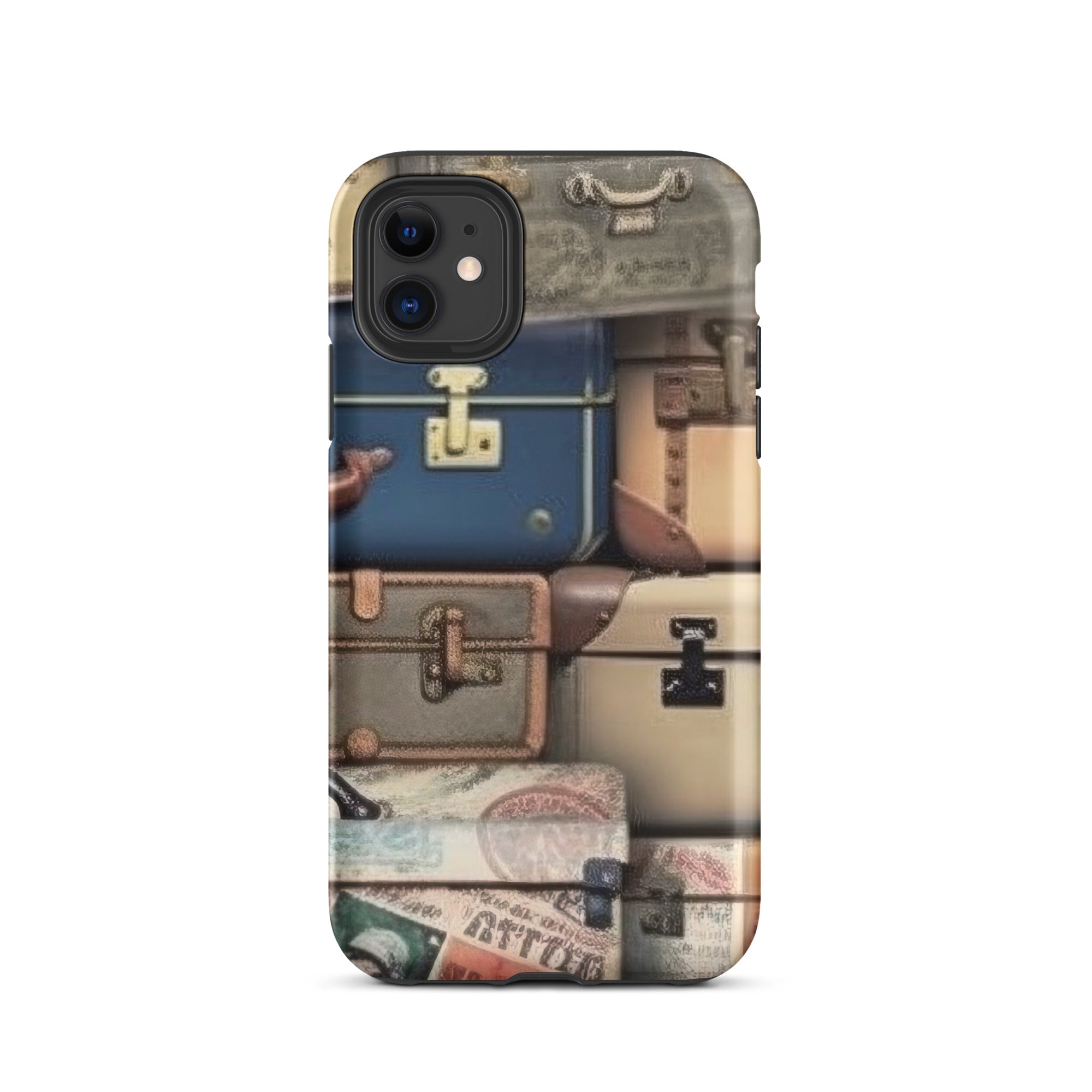 Vintage Suitcases iPhone Case - Repeating Pattern by Visual Verse - Image 2