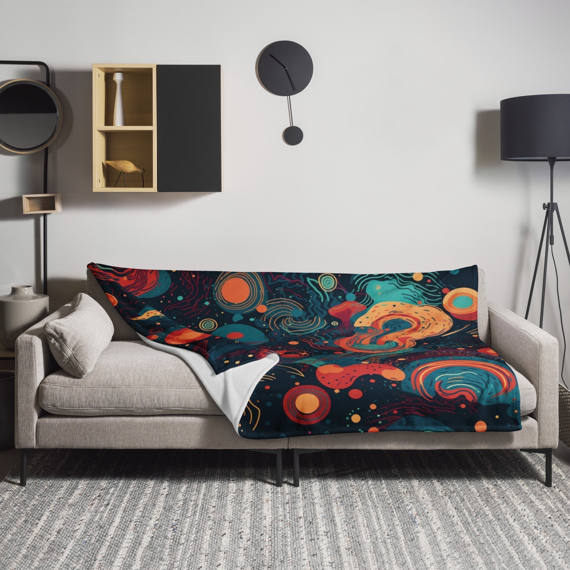 Whimsical Cosmic Dust Blanket by Visual Verse - Image 1