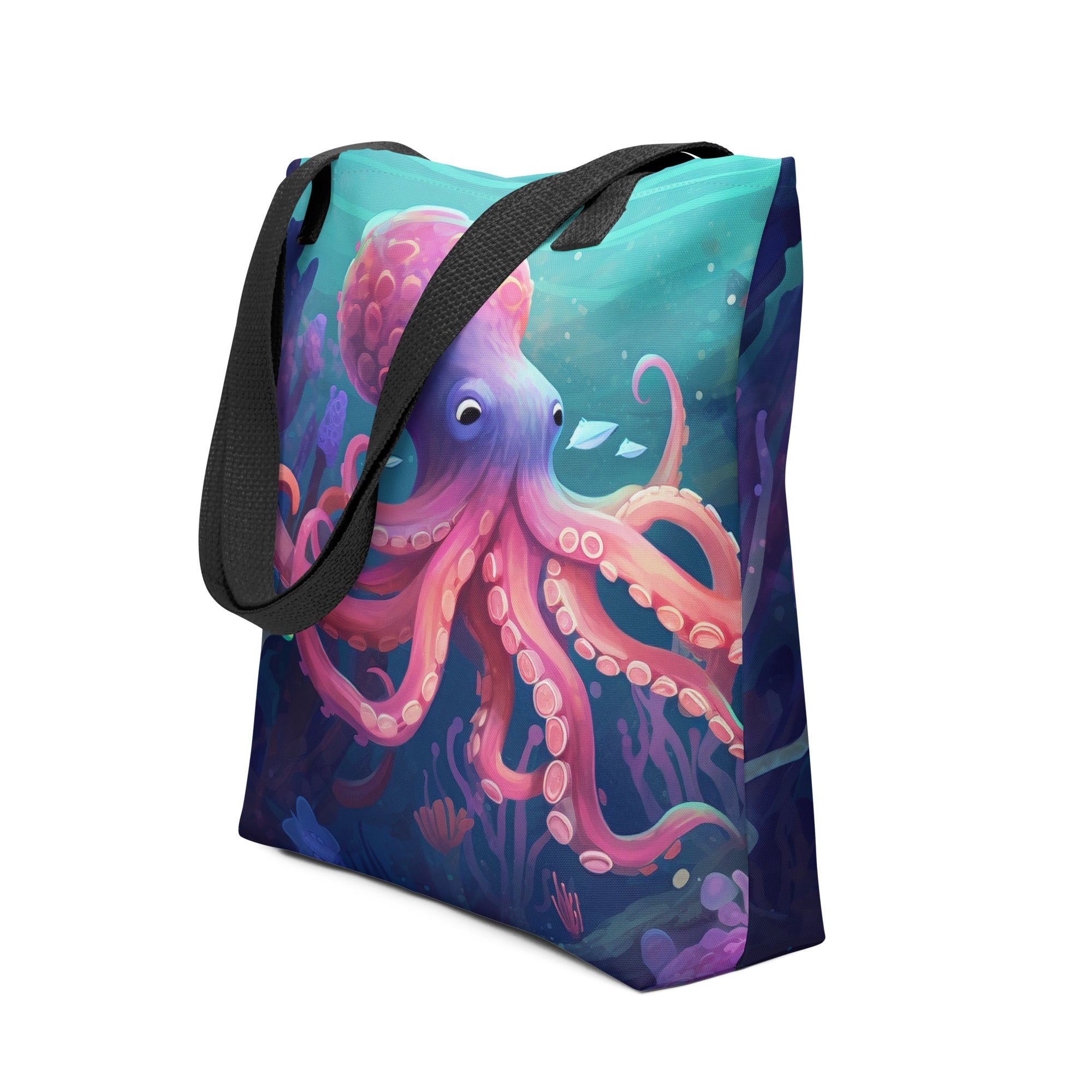 Whimsical Sea Creature Tote Bag by Visual Verse - Image 1