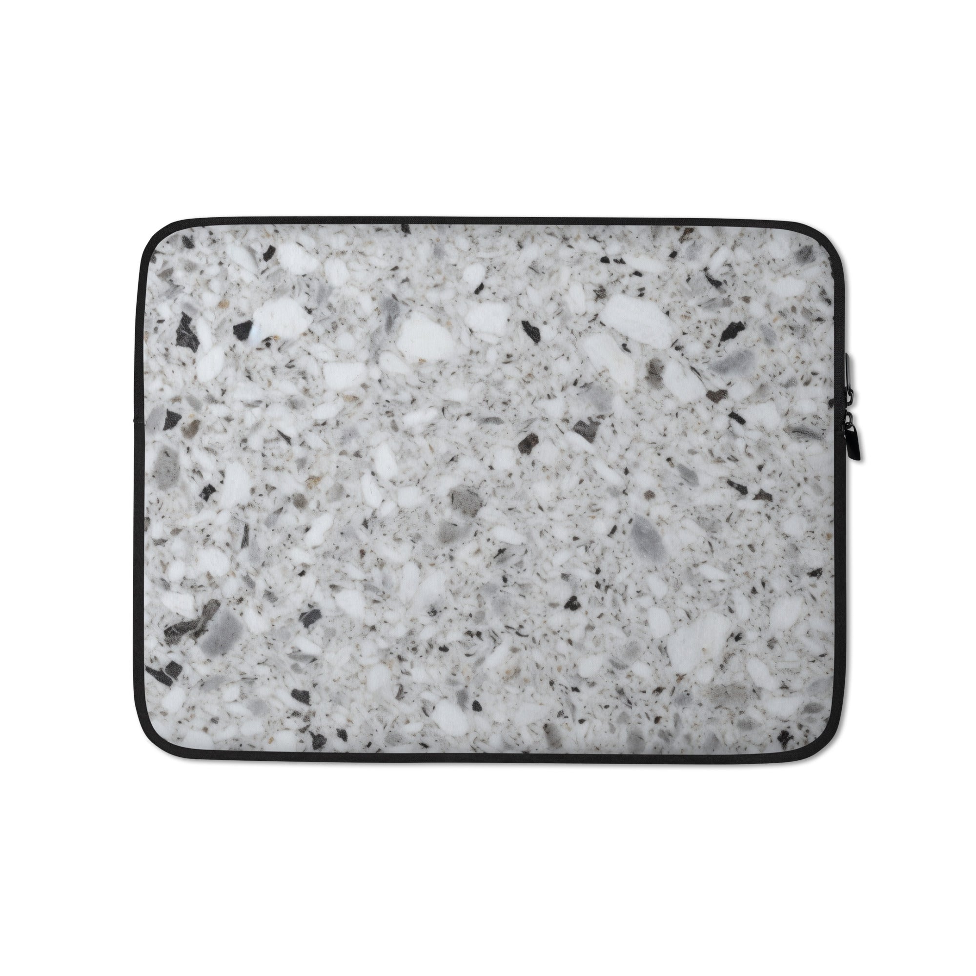 White Speckled Granite Laptop Sleeve by Visual Verse - Image 2