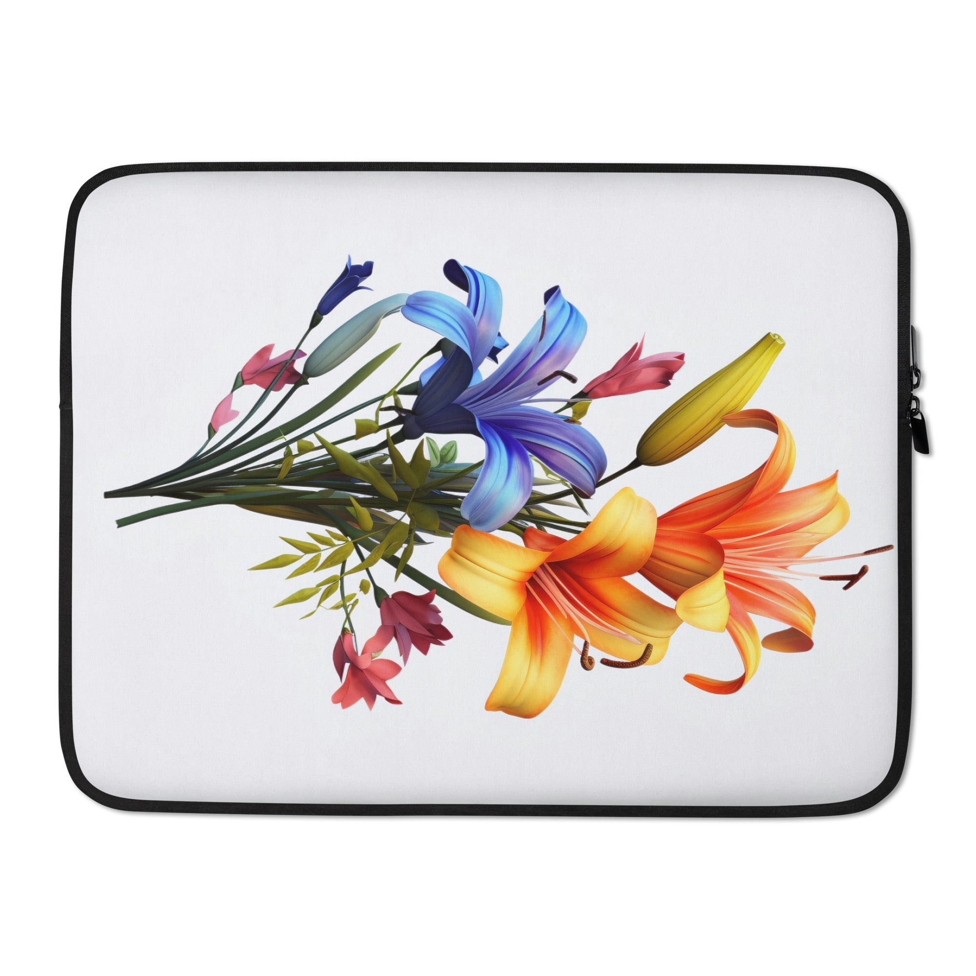 Wishbone Flower Laptop Sleeve by Visual Verse - Image 1