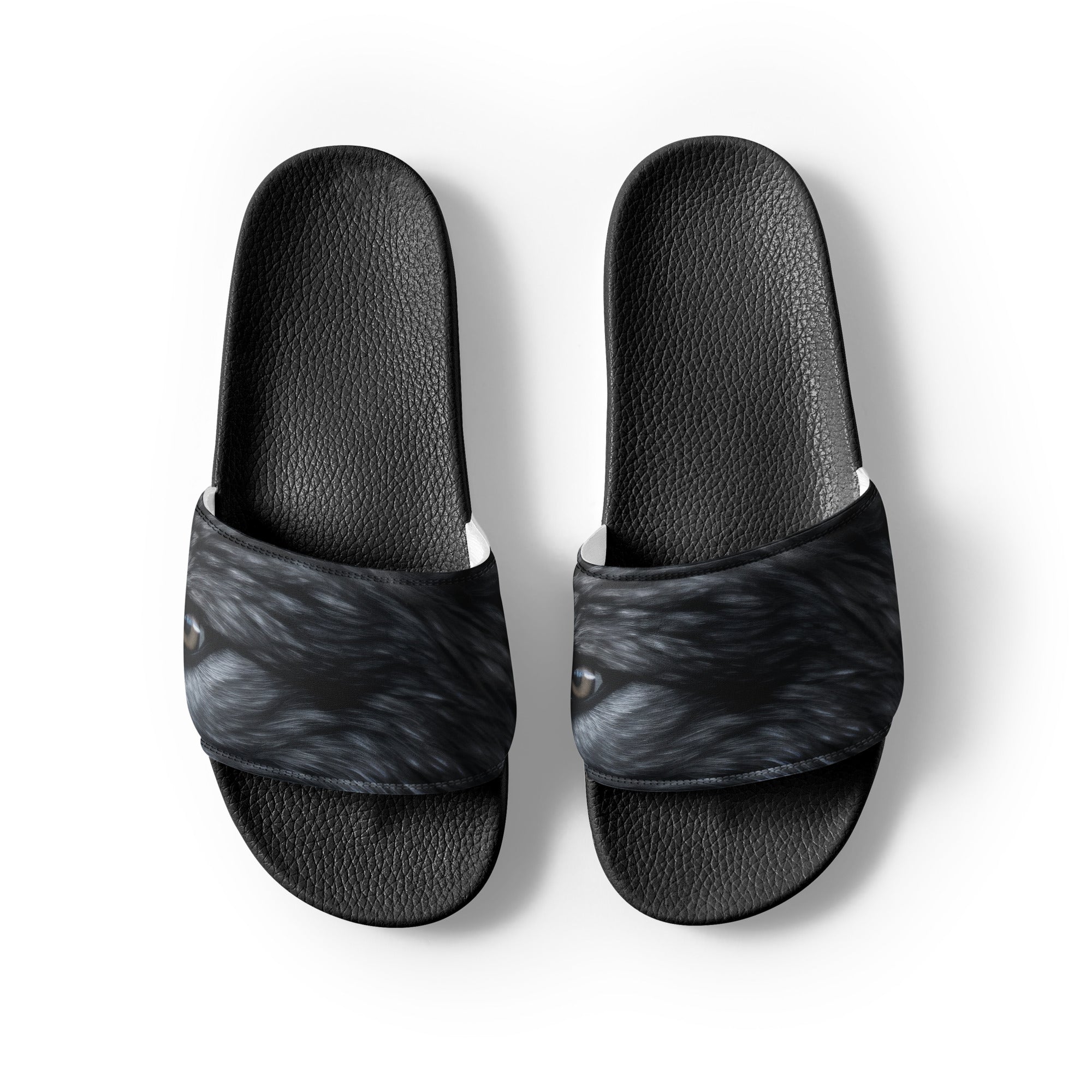 Wolf Fur Women's Slides by Visual Verse - Image 2