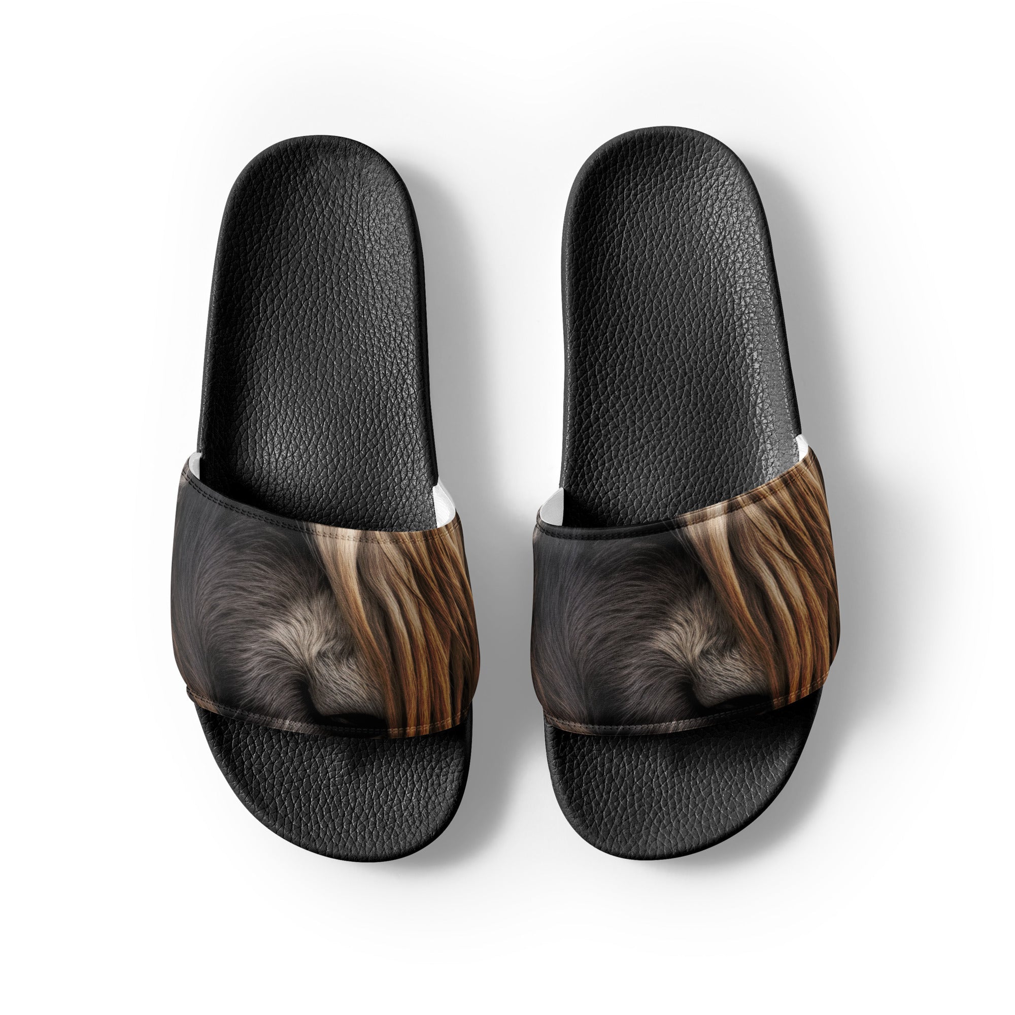 Yak Fur Men's Slides by Visual Verse - Image 2